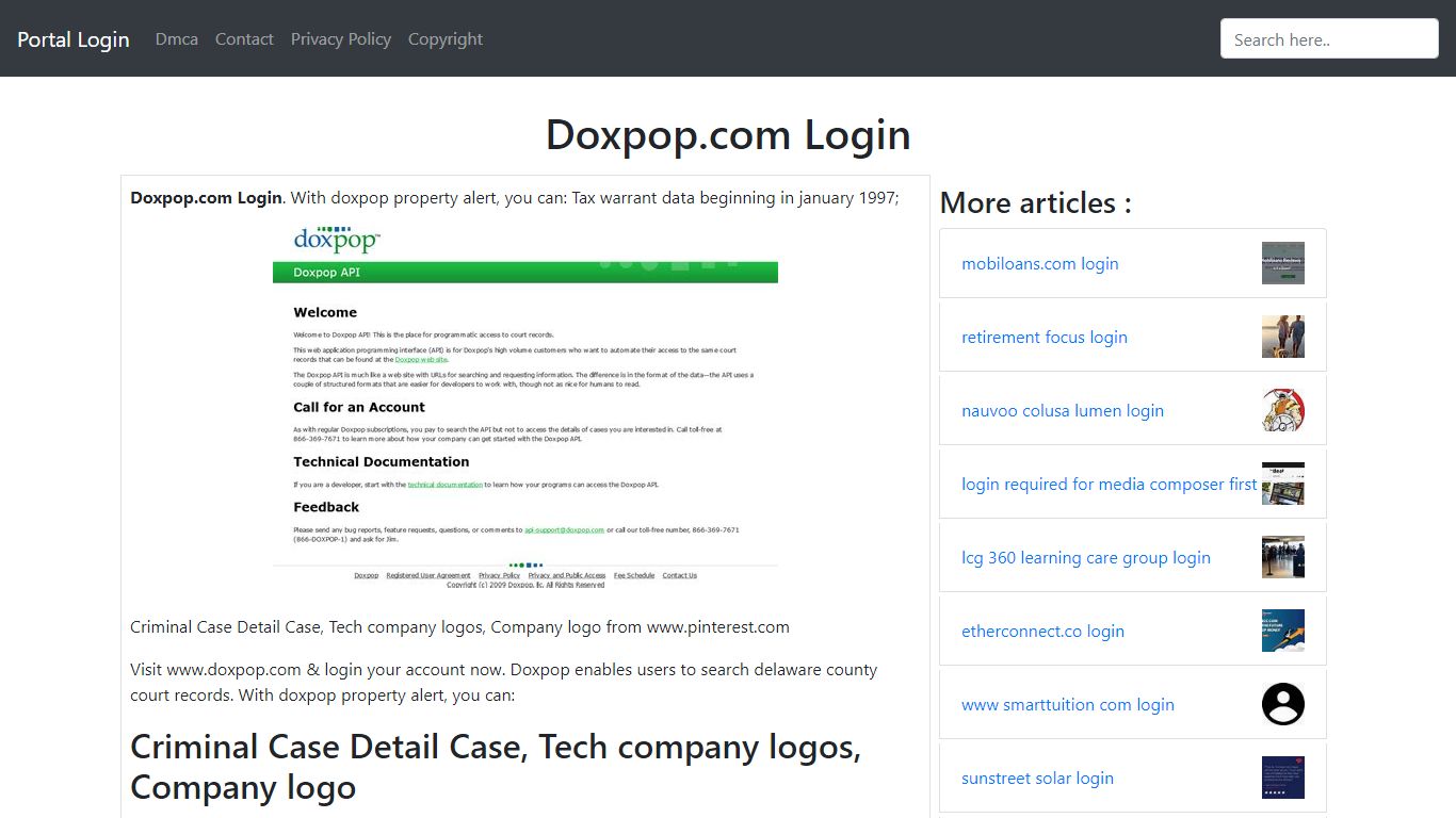 Doxpop.com Login