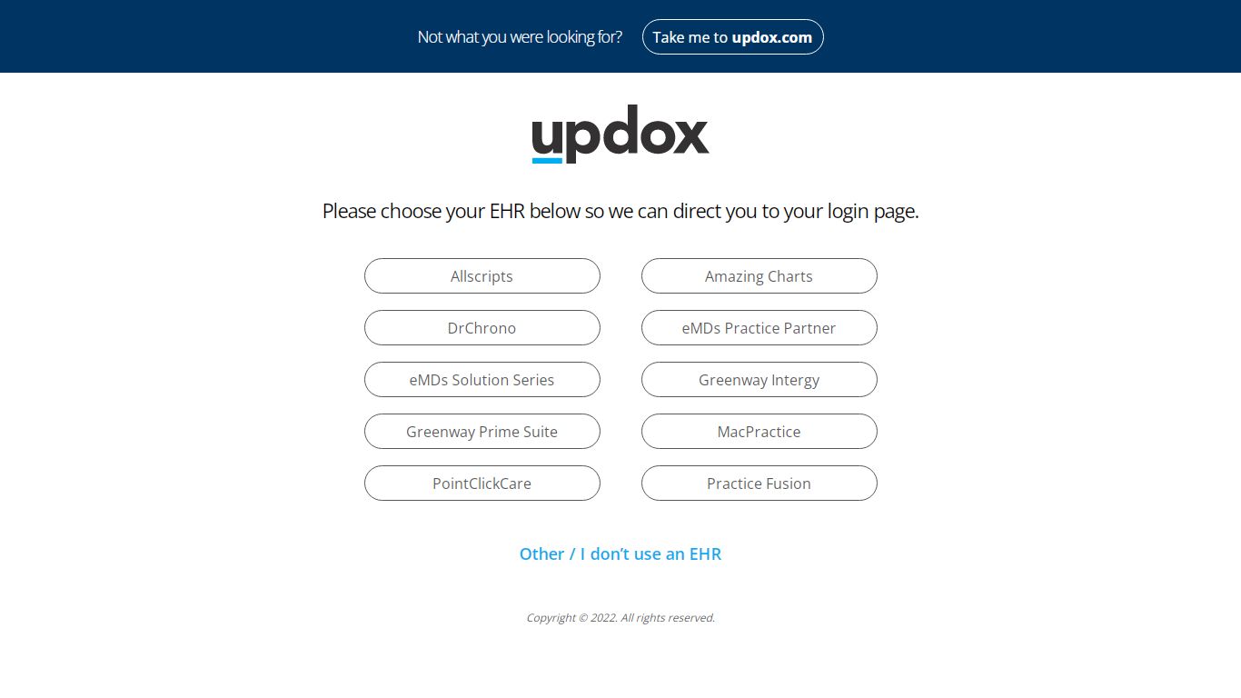 Updox - Login